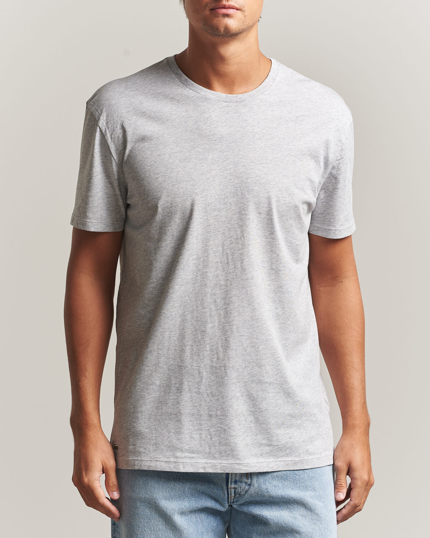 Herren | T-Shirts | Lacoste | 3-Pack Crew Neck T-Shirt White/Grey/Black