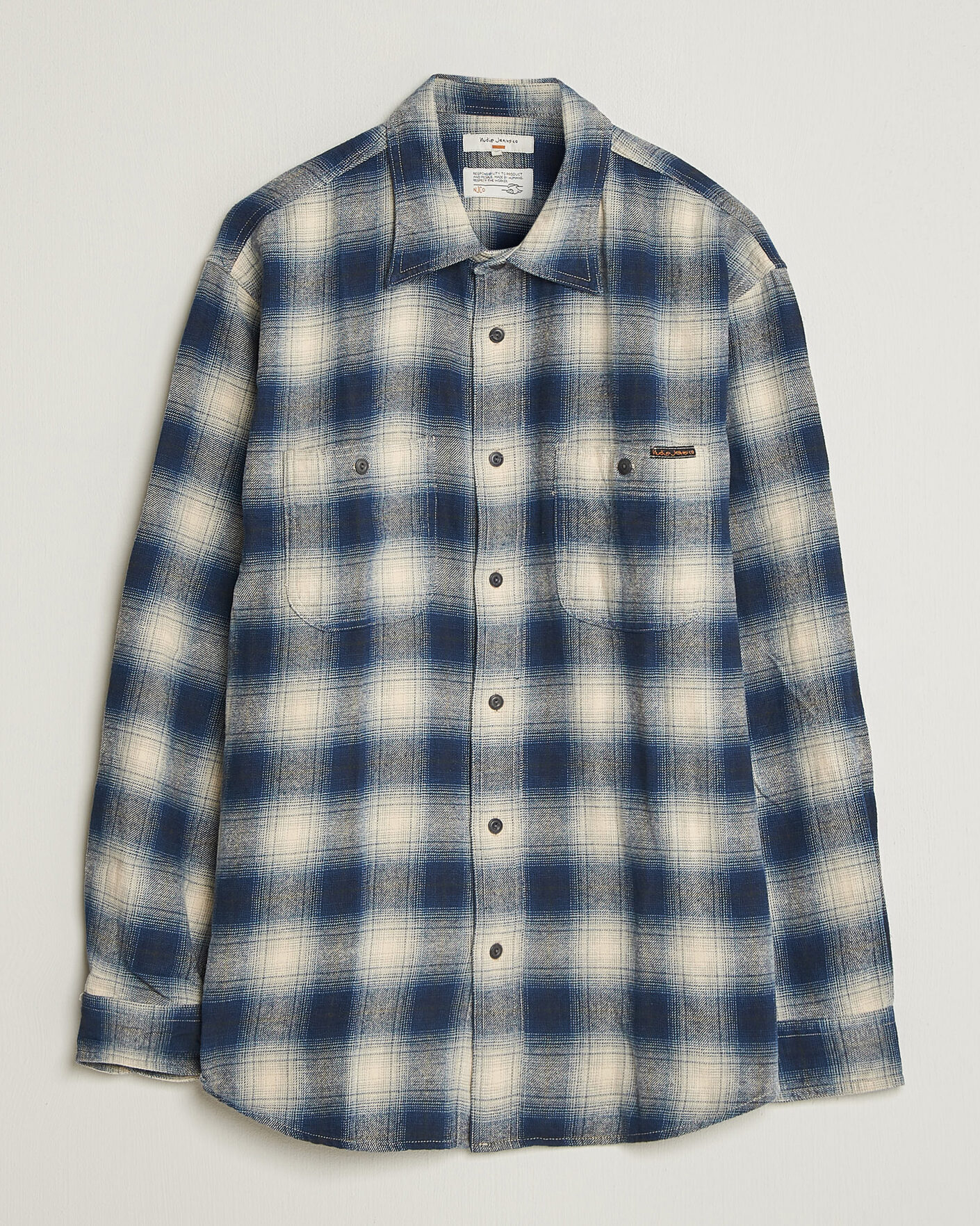Herren | Hemden | Nudie Jeans | Julian Worker Checked Shirt Blue