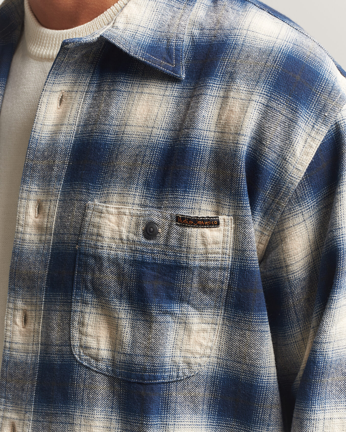 Herren | Hemden | Nudie Jeans | Julian Worker Checked Shirt Blue