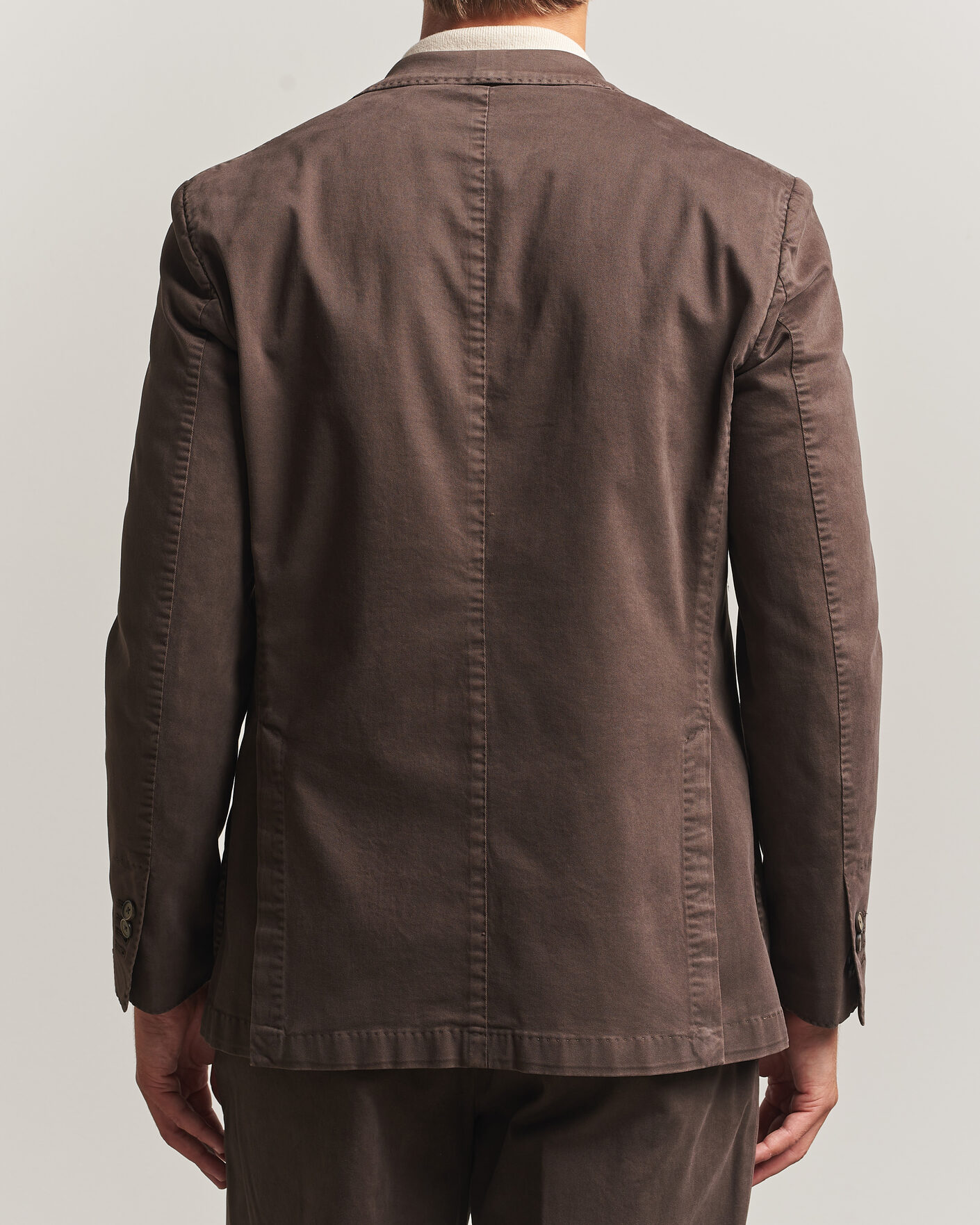 Herren | Sakkos | Santaniello | Washed Cotton Patch Pocket Blazer Brown