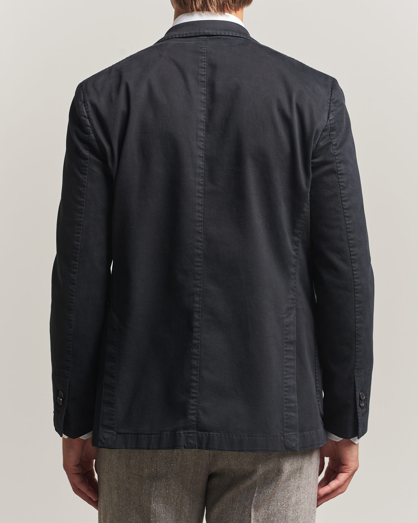 Herren | Sakkos | Santaniello | Washed Cotton Patch Pocket Blazer Black