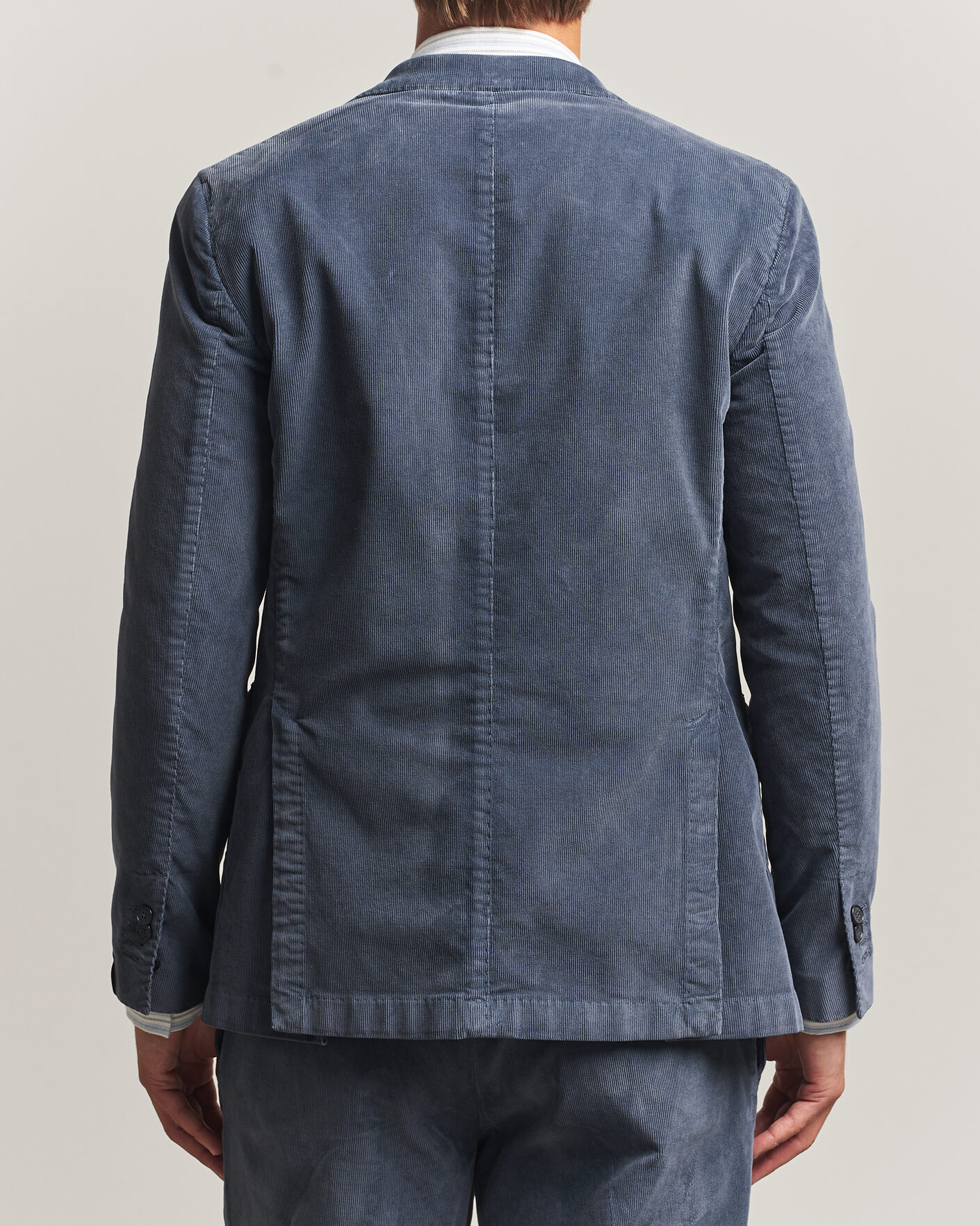 Herren | Sakkos | Santaniello | Corduroy Patch Pocket Blazer Iron Blue
