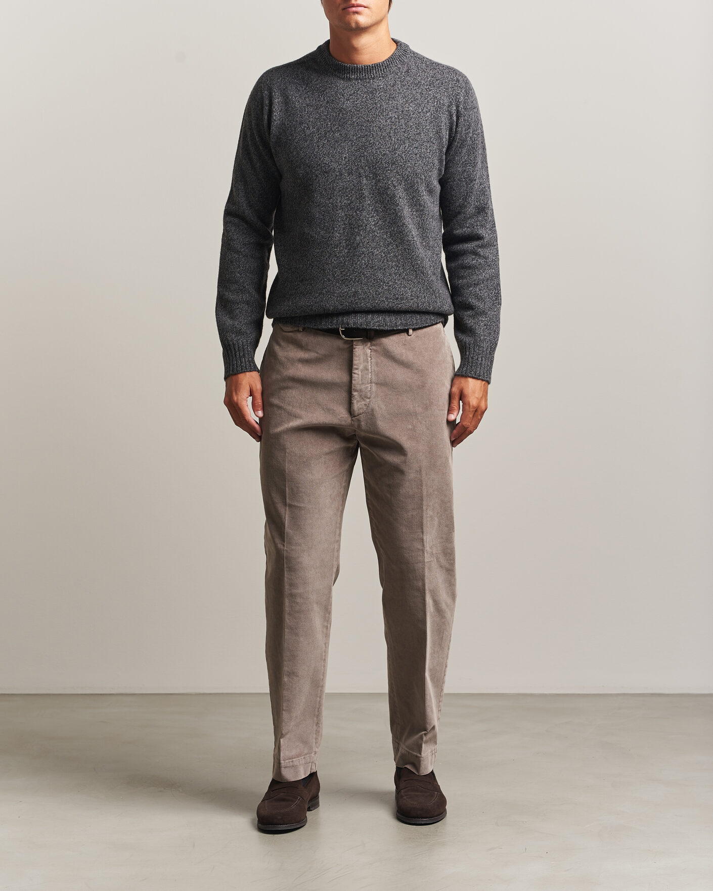 Herren | Hosen | Santaniello | Corduroy Trousers Taupe