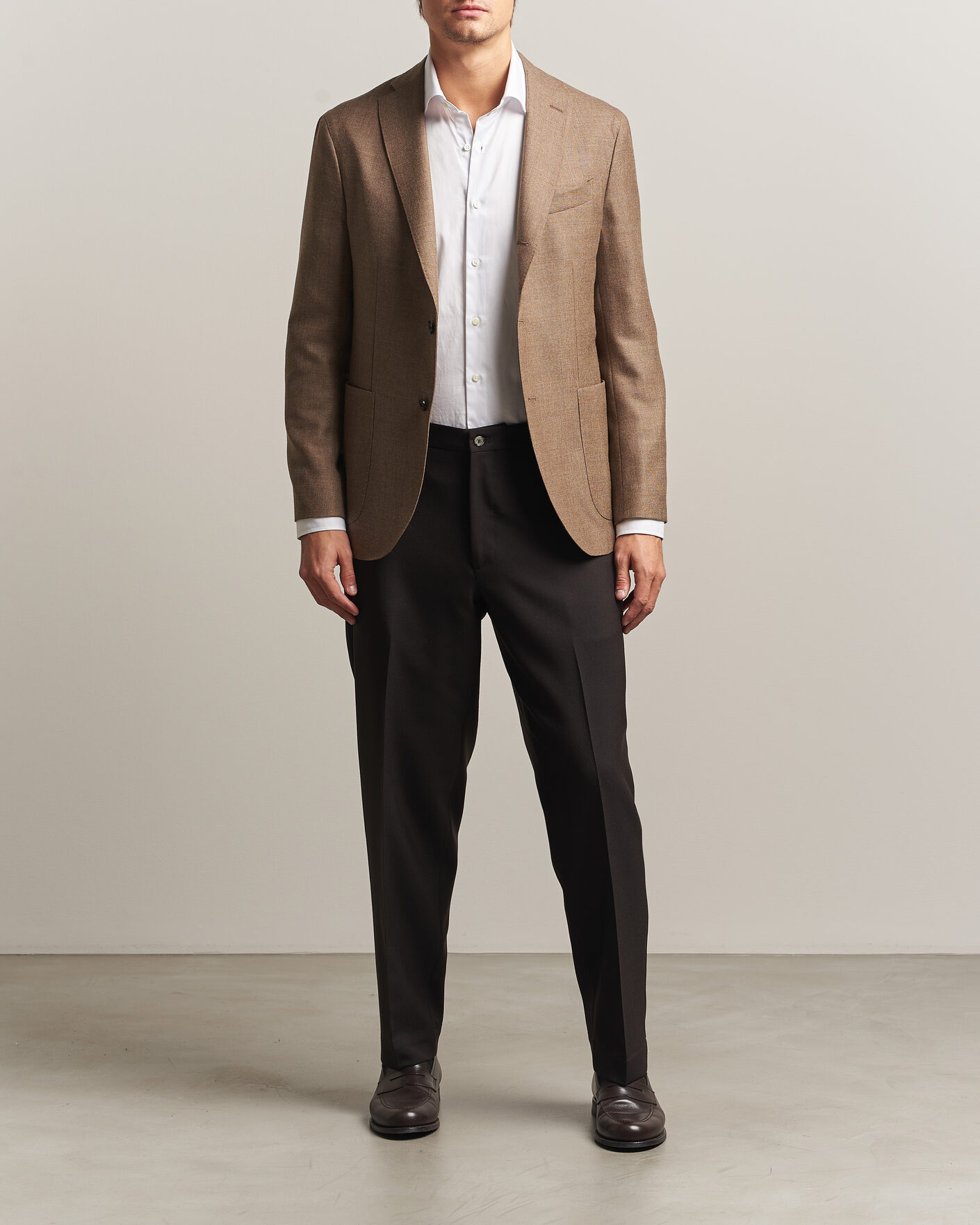 Herren | Hosen | Santaniello | Wool Trousers Brown