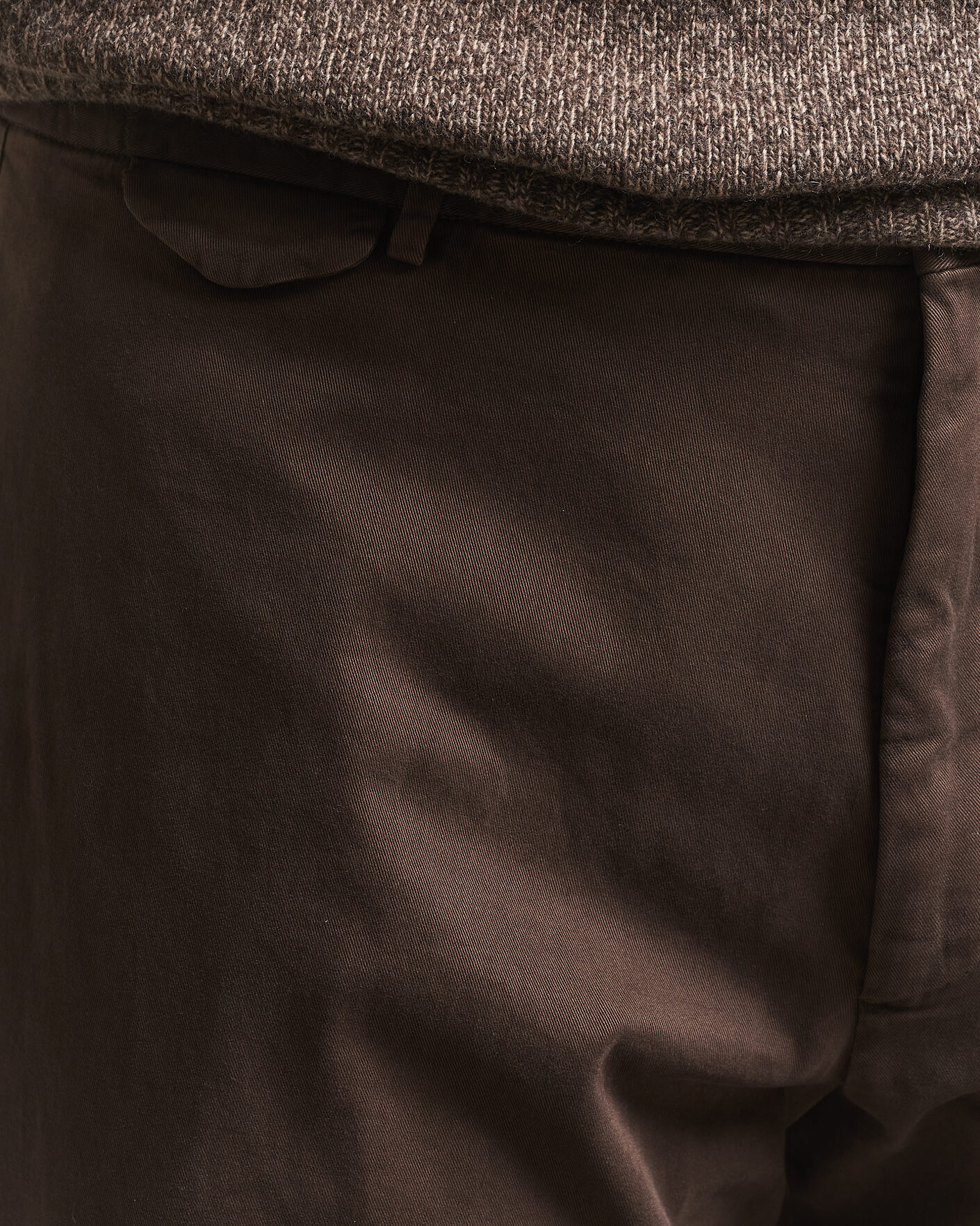 Herren | Hosen | Santaniello | Washed Cotton Trousers Brown