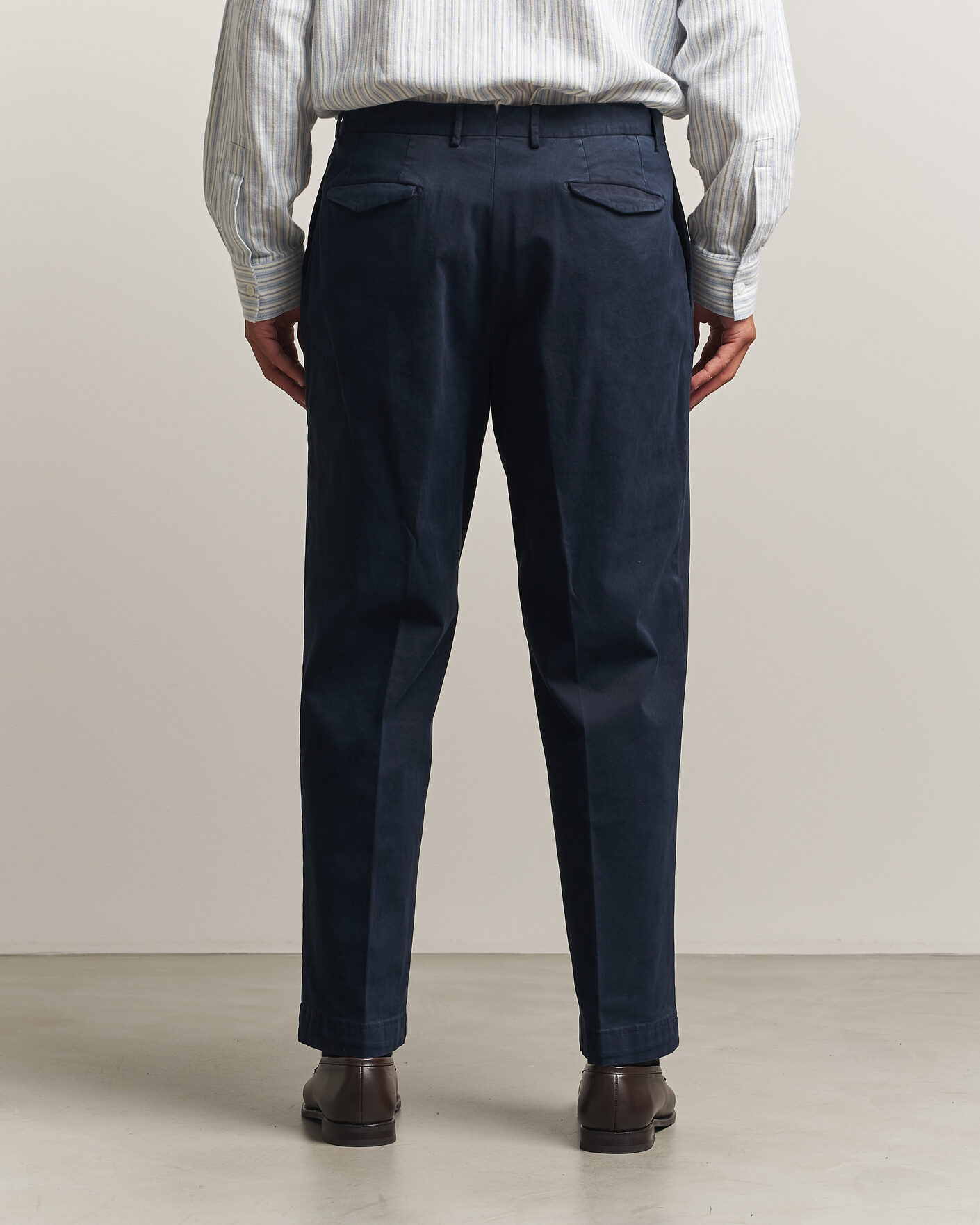 Herren | Hosen | Santaniello | Washed Cotton Trousers Navy