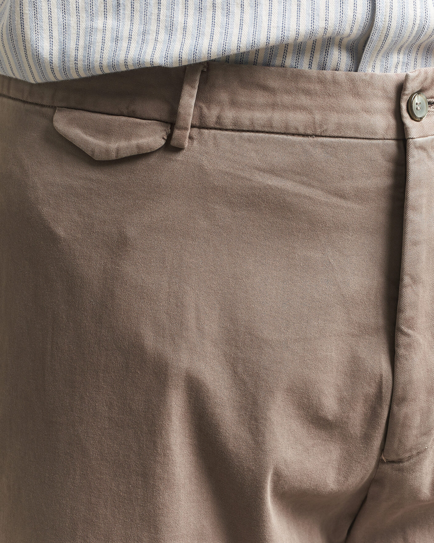 Herren | Hosen | Santaniello | Washed Cotton Trousers Taupe