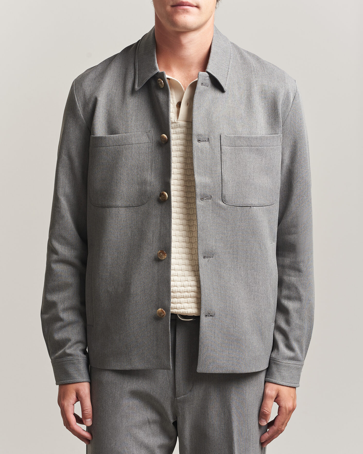 Herren | Hemden | LES DEUX | Marsielle Hybrid Jacket Grey Melange