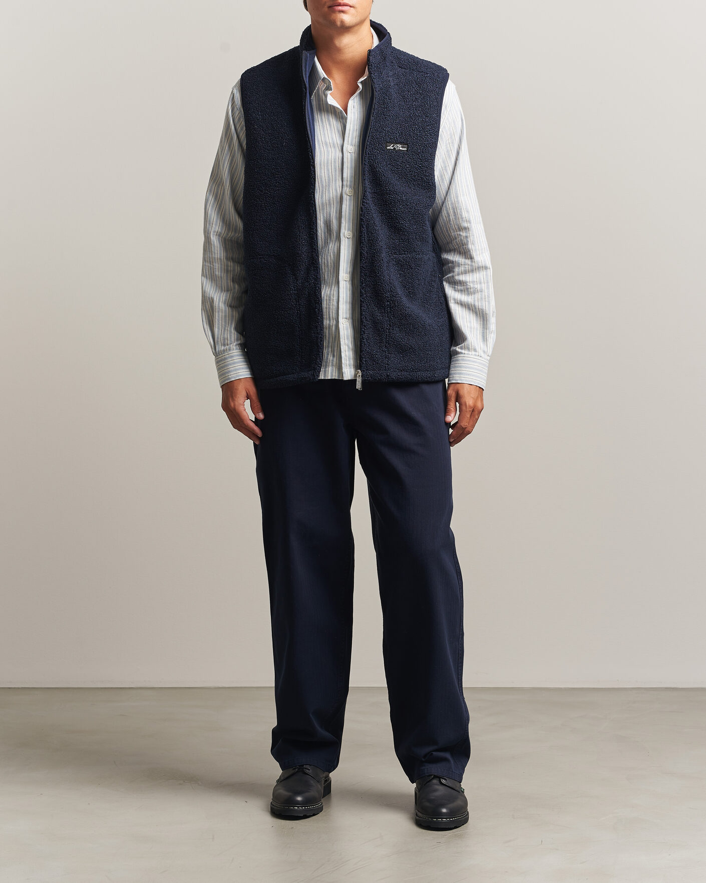 Herren | Westen | LES DEUX | Patch Teddy Vest Dark Navy