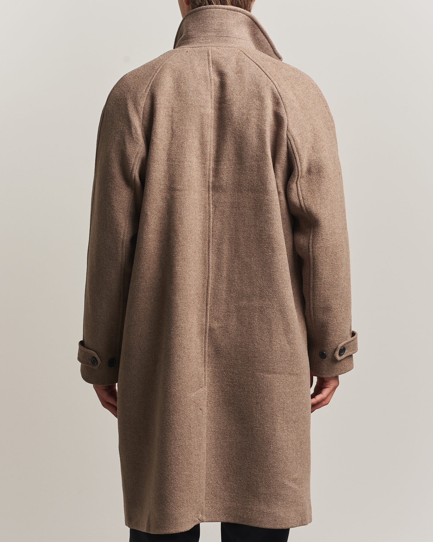 Herren | Jacken | LES DEUX | Solid Wool Coat Dark Sand Melange
