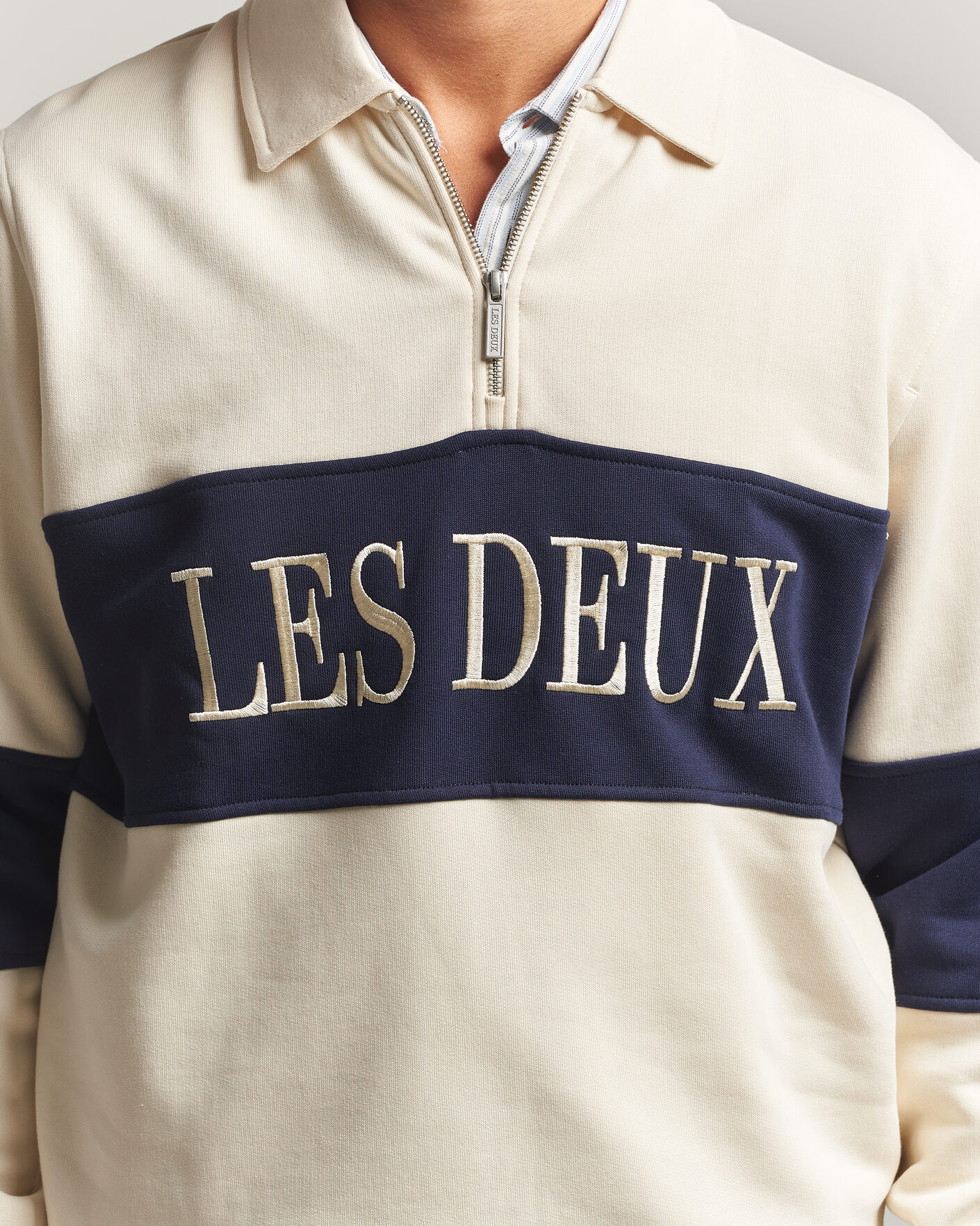 Herren | Pullover | LES DEUX | Zipper Rugby Sweatshirt Ivory