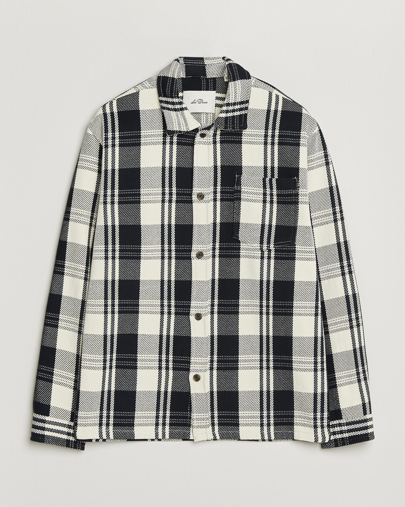 Herren | Hemden | LES DEUX | Structured Check Overshirt Dark Navy