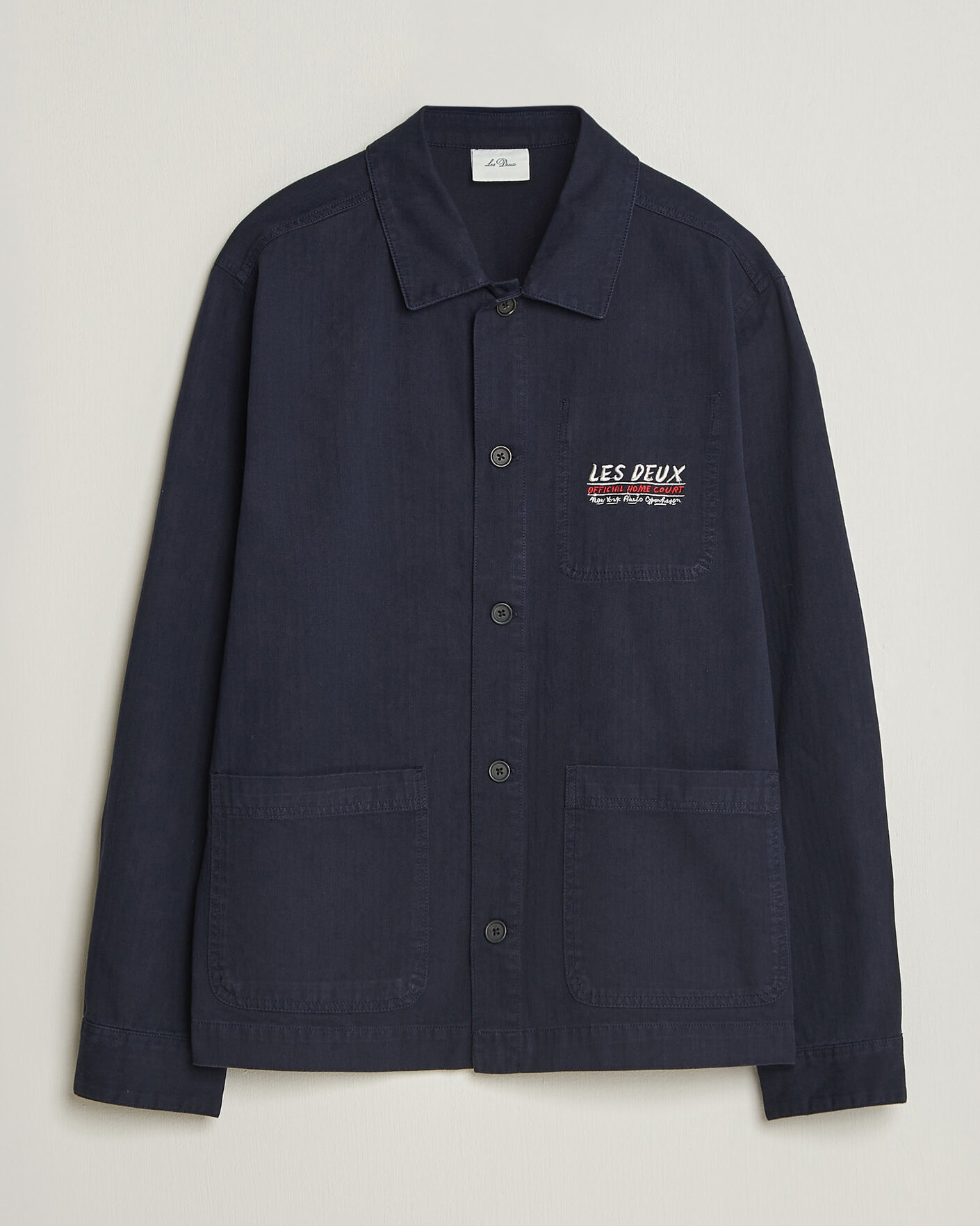 Herren | Hemden | LES DEUX | Herringbone Artist Overshirt Dark Navy