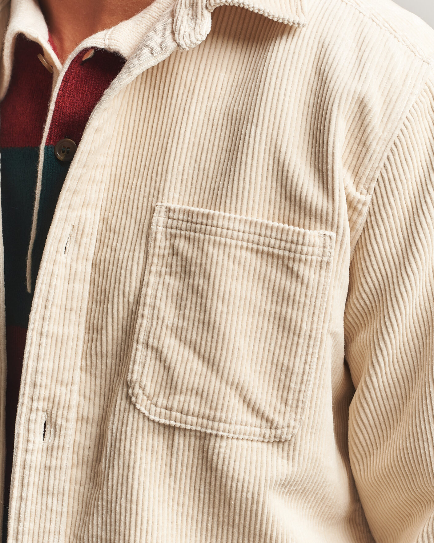 Herren | Hemden | LES DEUX | Corduroy Overshirt Ivory