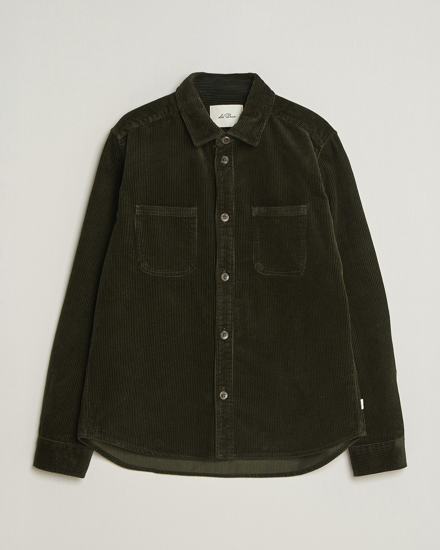 Herren | Hemden | LES DEUX | Corduroy Overshirt Rosin Green