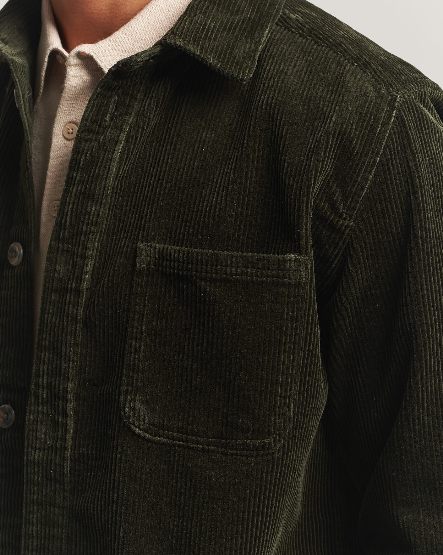 Herren | Hemden | LES DEUX | Corduroy Overshirt Rosin Green