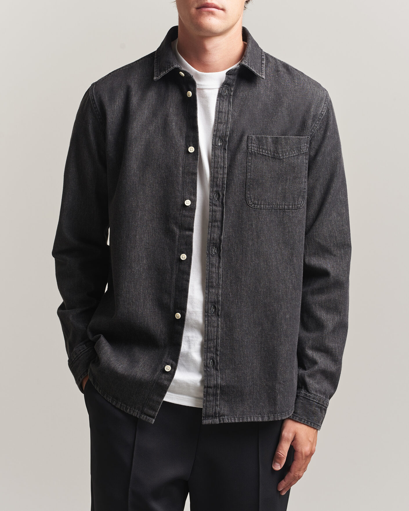 Herren | Hemden | LES DEUX | Denim Shirt Black Wash