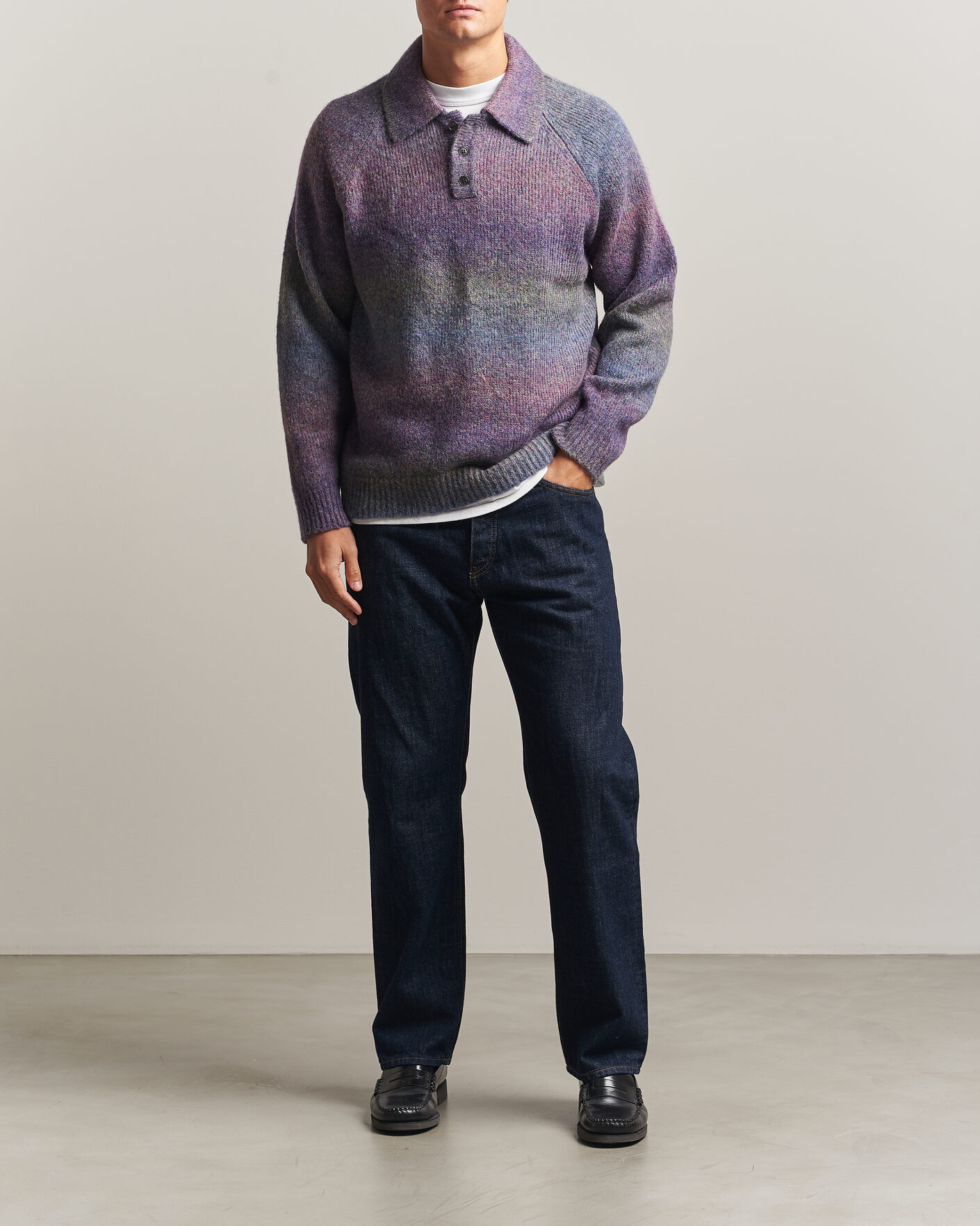 Herren | Pullover | LES DEUX | Gradient Knitted Polo Spiced Plum