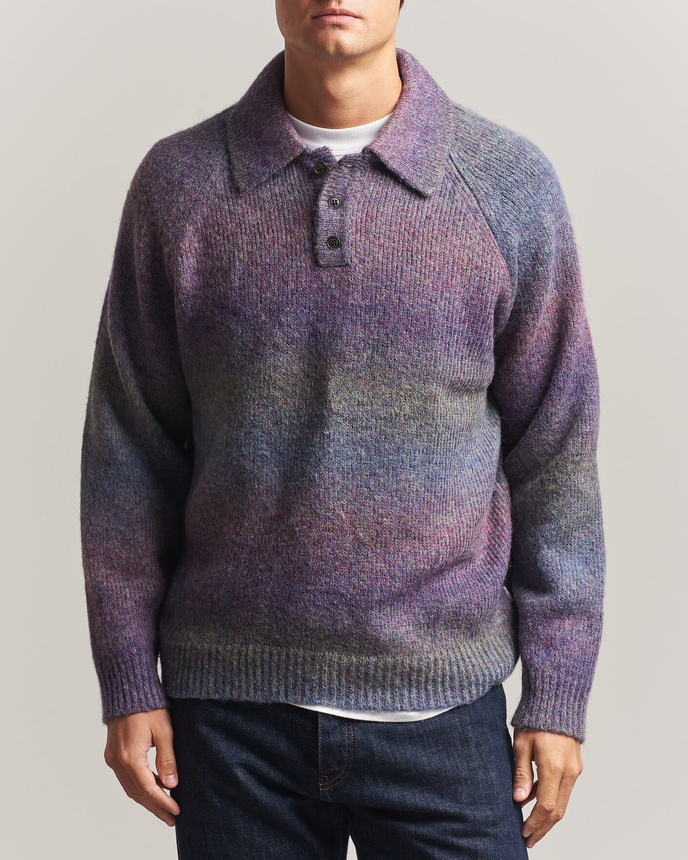 Herren | Pullover | LES DEUX | Gradient Knitted Polo Spiced Plum
