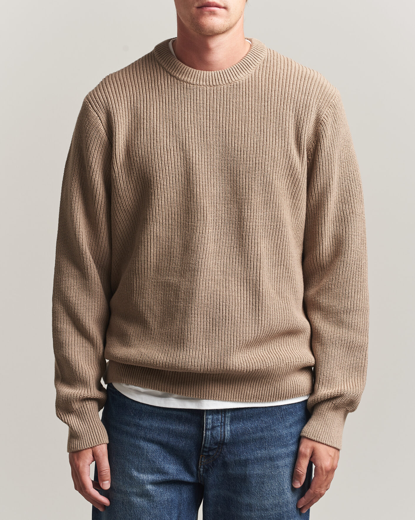 Herren | Pullover | LES DEUX | Rib Crewneck Knit Dark Sand