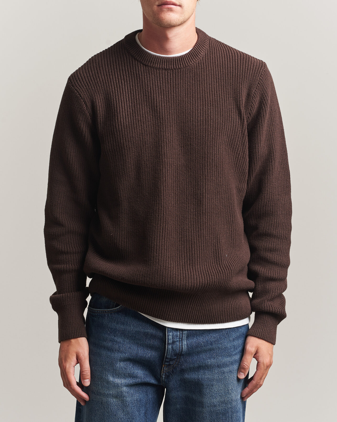 Herren | Pullover | LES DEUX | Rib Crewneck Knit Molé Brown