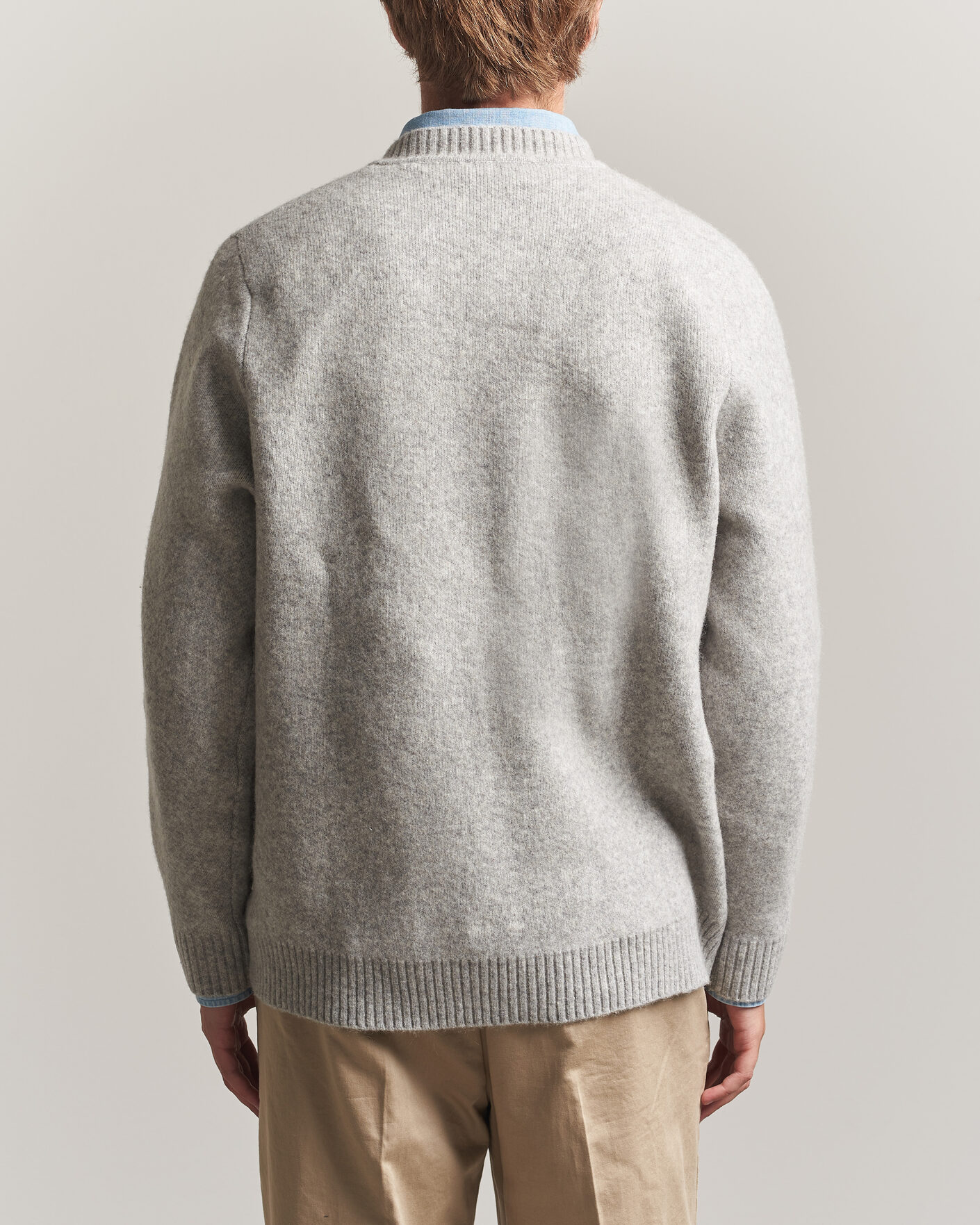Herren | Pullover | LES DEUX | Melange V-Neck Knit Grey Melange