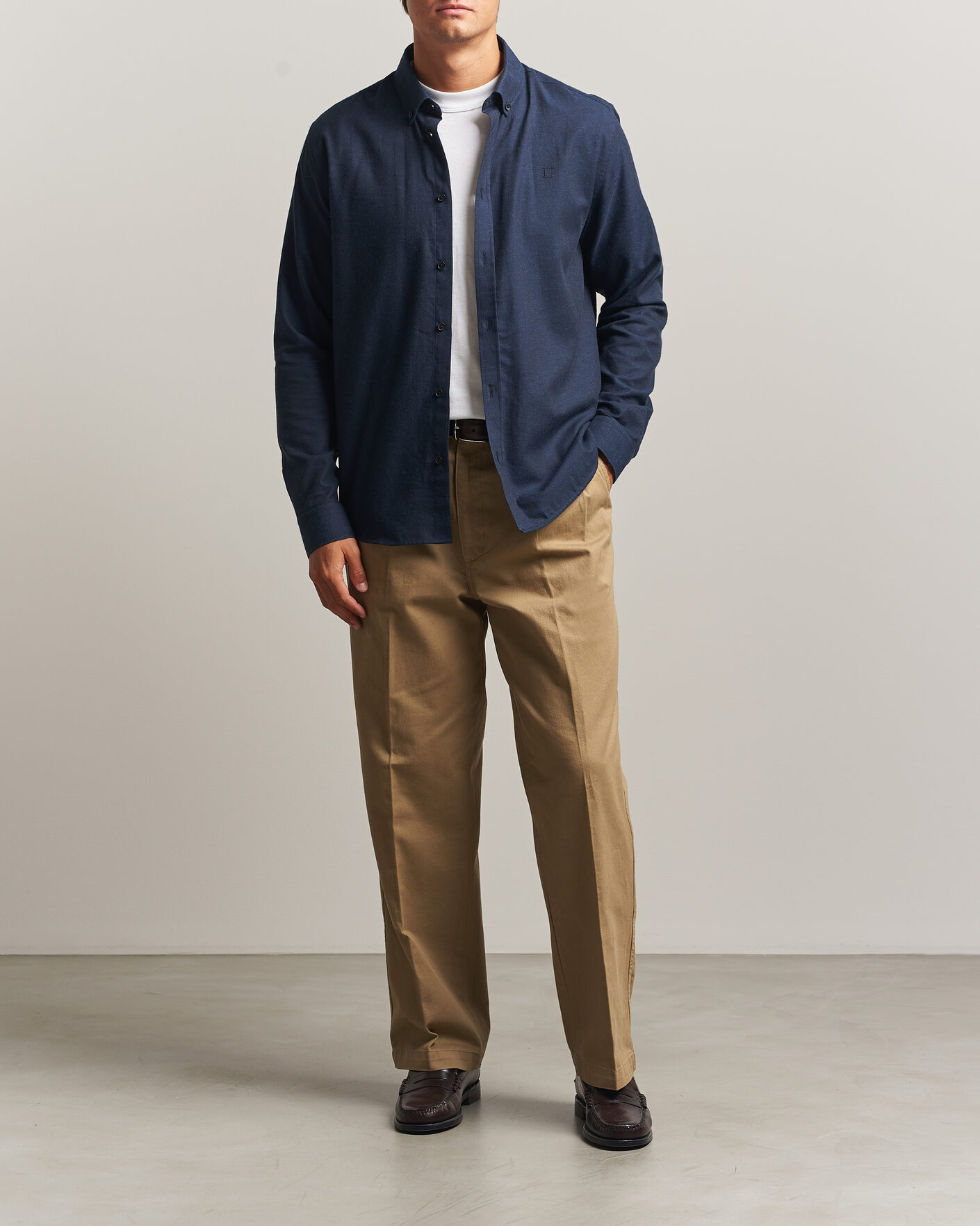 Herren | Hemden | LES DEUX | Soft Flannel Shirt Dark Navy