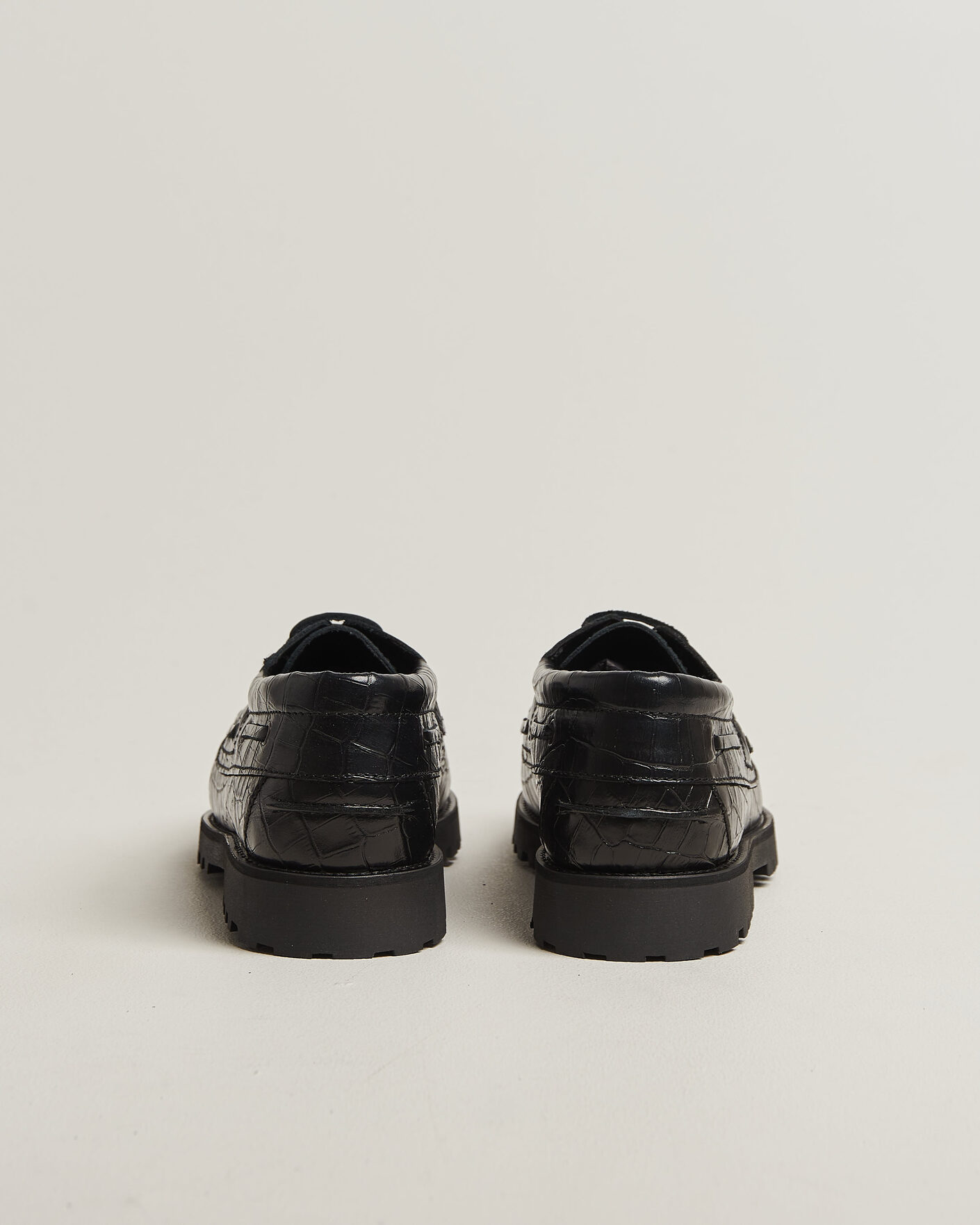 Herren | Segelschuhe | LES DEUX | Croco Boat Shoe Black