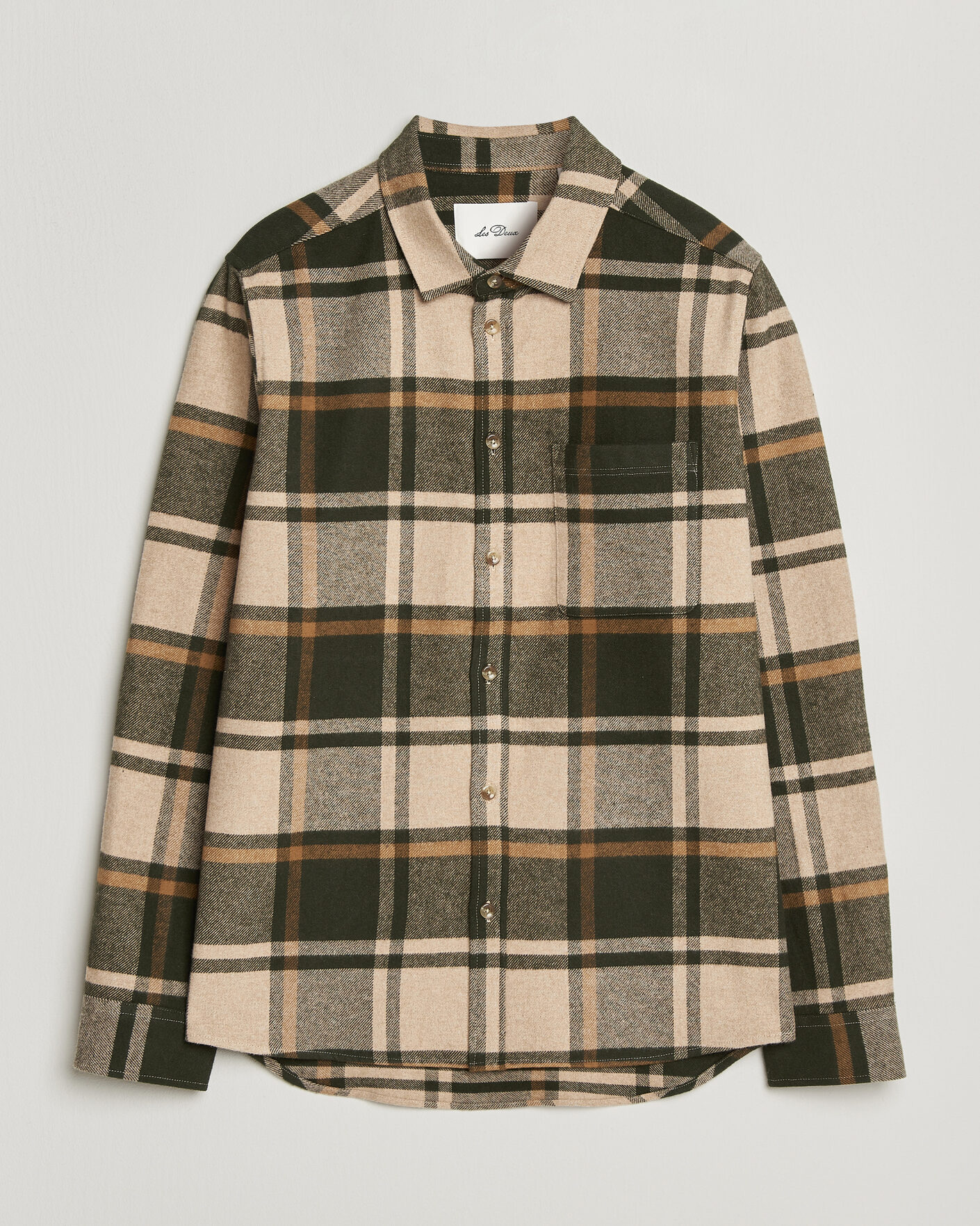 Herren | Hemden | LES DEUX | Check Flannel Shirt Rosin Green