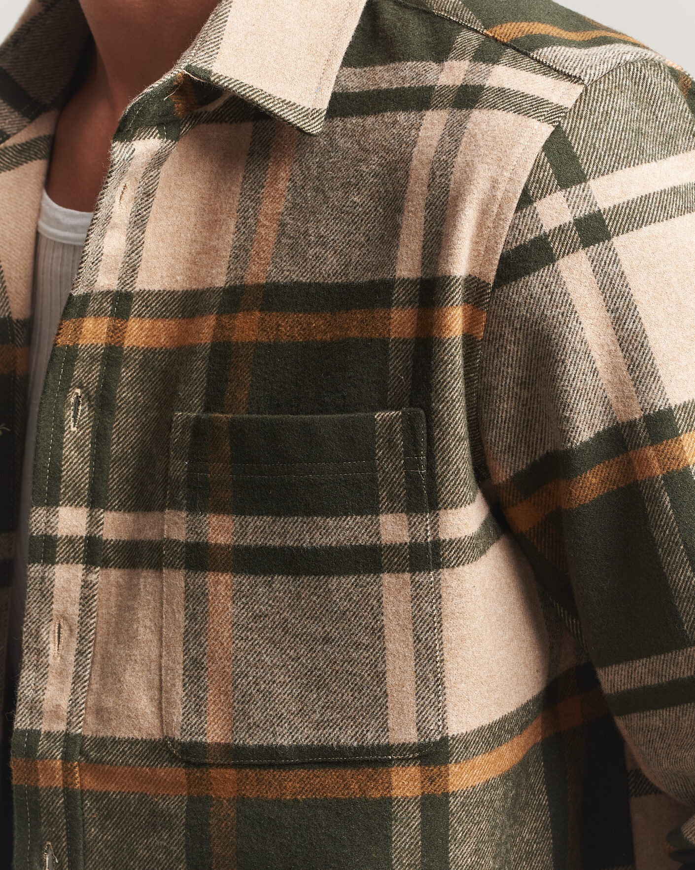 Herren | Hemden | LES DEUX | Check Flannel Shirt Rosin Green