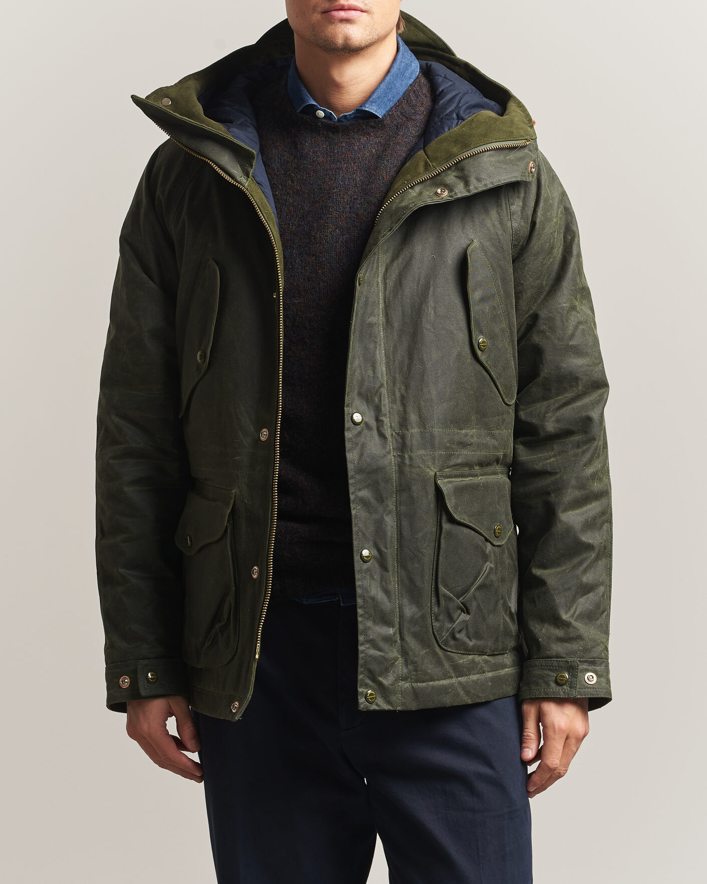 Herren | Jacken | Manifattura Ceccarelli | New Fisherman Parka Dark Green