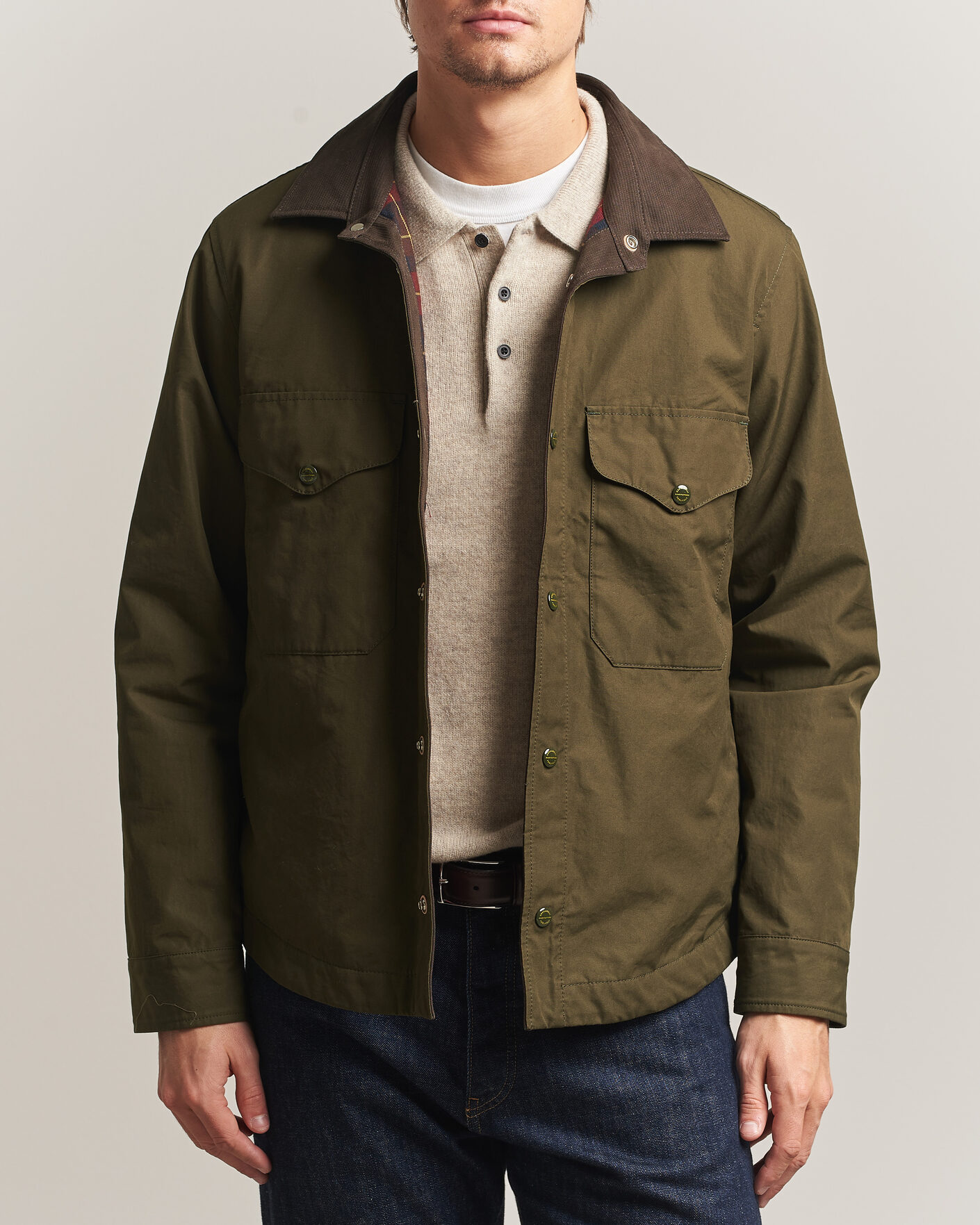 Herren | Jacken | Manifattura Ceccarelli | Double Pocket Shirt Jacket Military Green