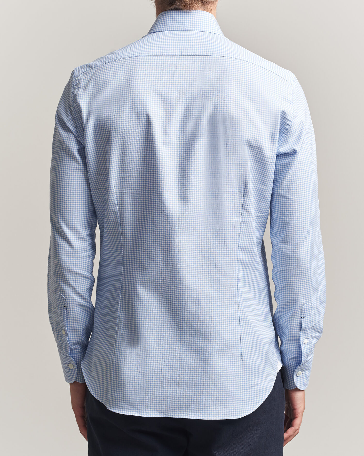Herren | Hemden | Mazzarelli | Soft Oxford Button Down Shirt Light Blue Check