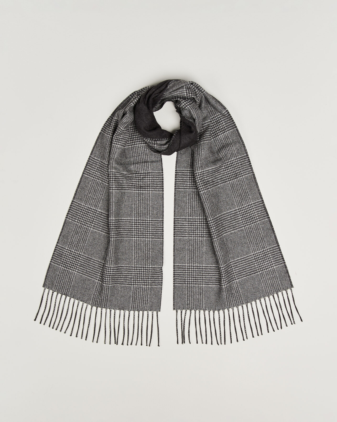 Herren | Schals | Piacenza Cashmere | Cashmere/Silk Glencheck Scarf Grey Melange
