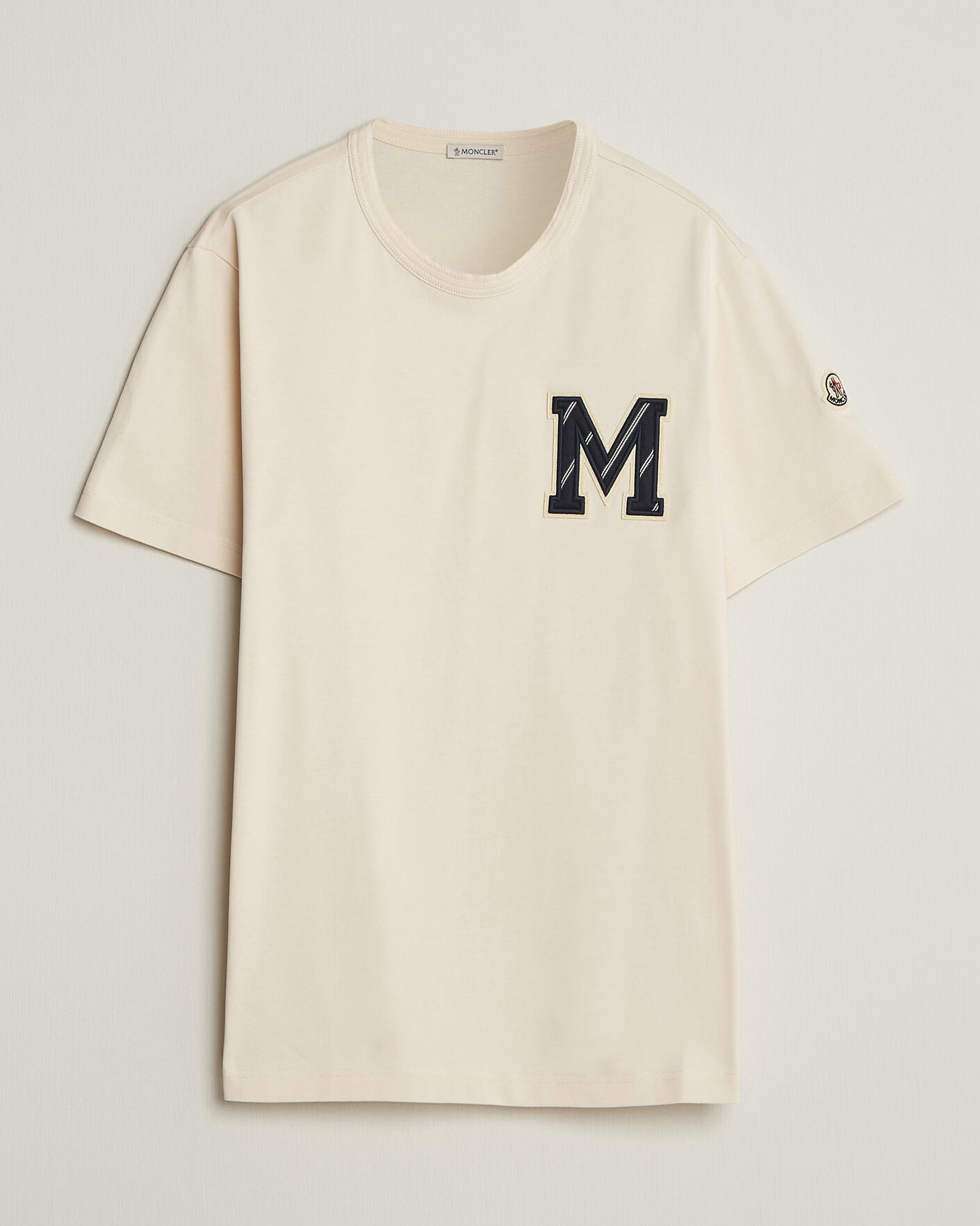 Herren | T-Shirts | Moncler | Varsity Logo T-Shirt Off White