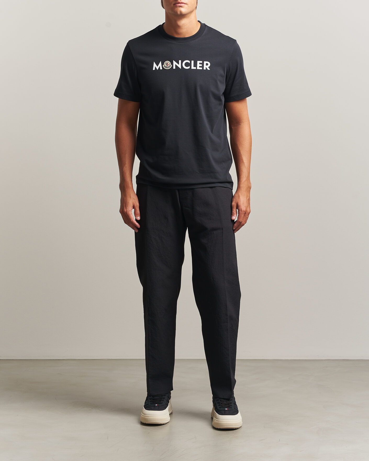 Herren | T-Shirts | Moncler | Logo Lettering T-Shirts Navy