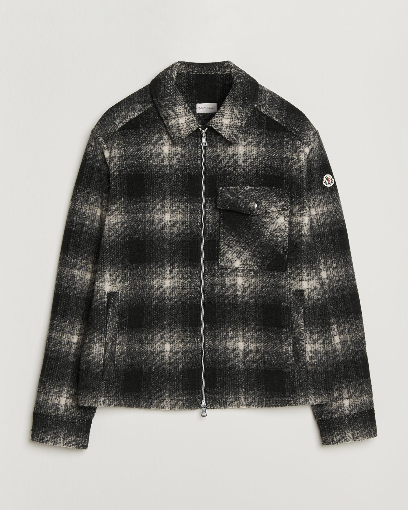 Herren | Hemden | Moncler | Flannel Overshirt Grey Check