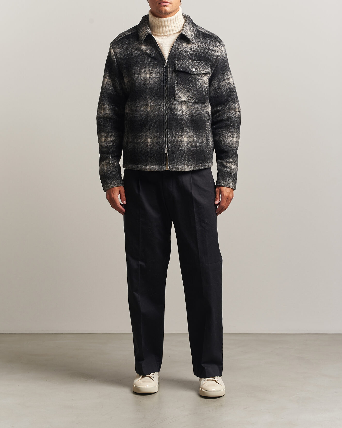 Herren | Hemden | Moncler | Flannel Overshirt Grey Check