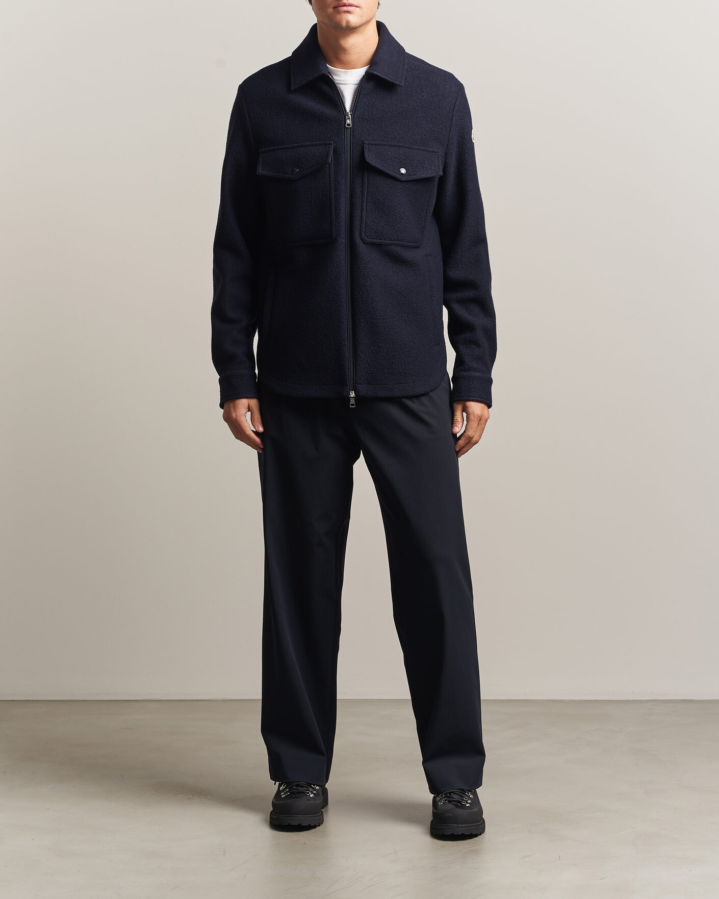 Herren | Hemden | Moncler | Zip Overshirt Navy