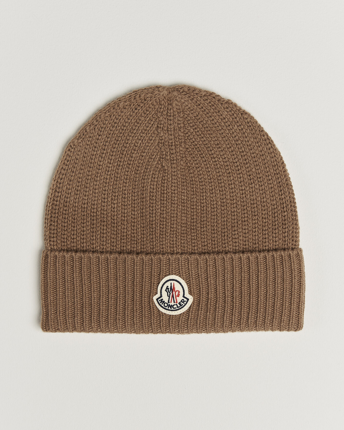 Herren | Mützen | Moncler | Rib Wool Beanie Brown