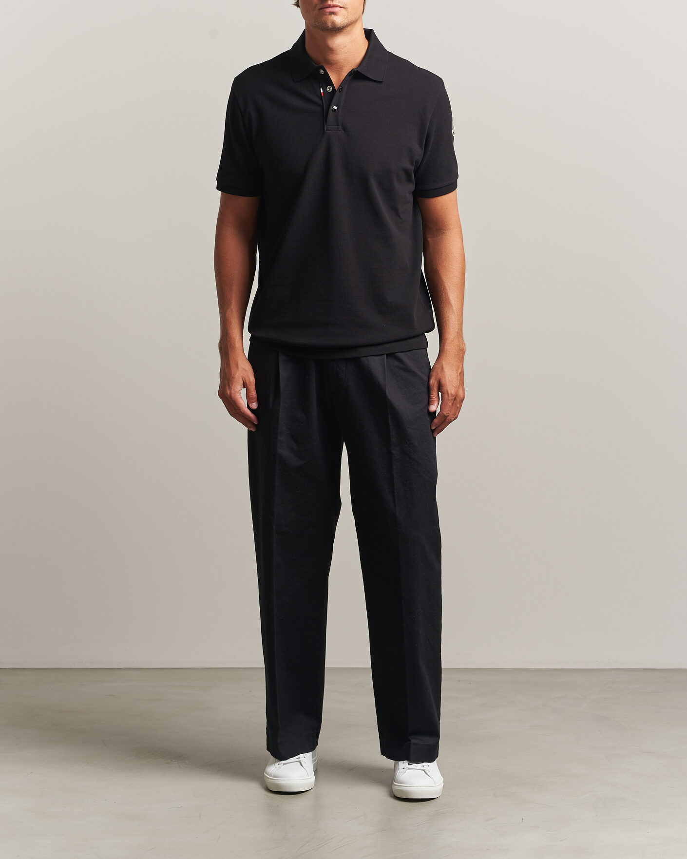 Herren | Poloshirts | Moncler | Short Sleeve Polo Black