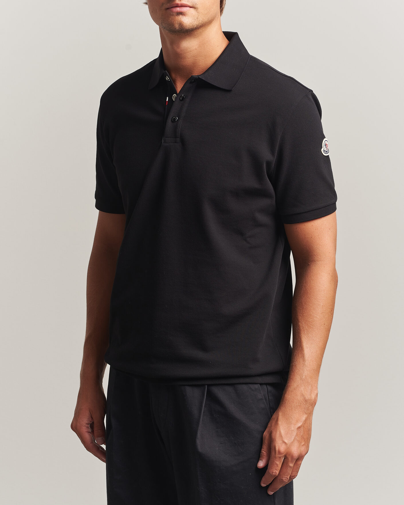 Herren | Poloshirts | Moncler | Short Sleeve Polo Black