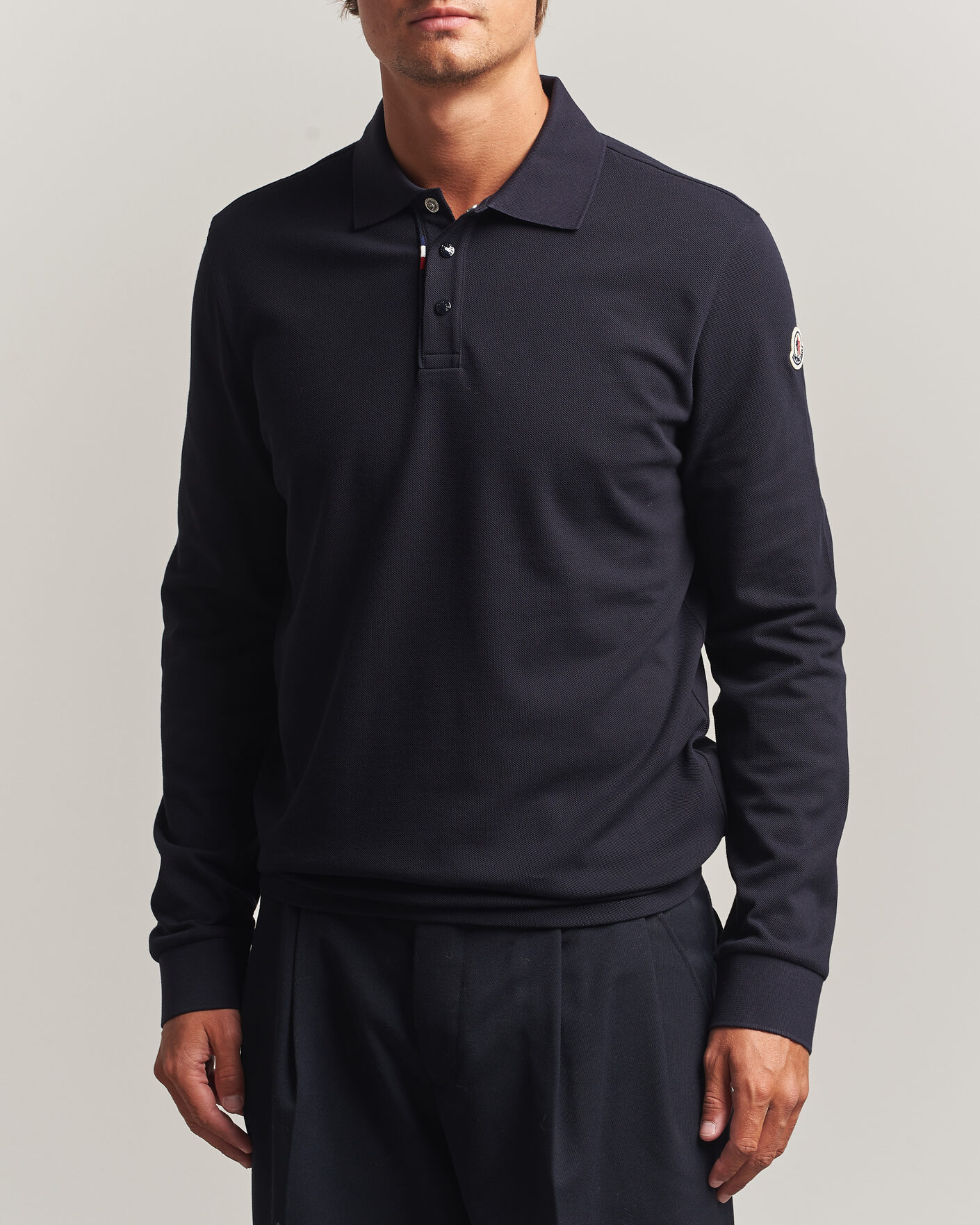 Herren | Poloshirts | Moncler | Long Sleeve Polo Navy