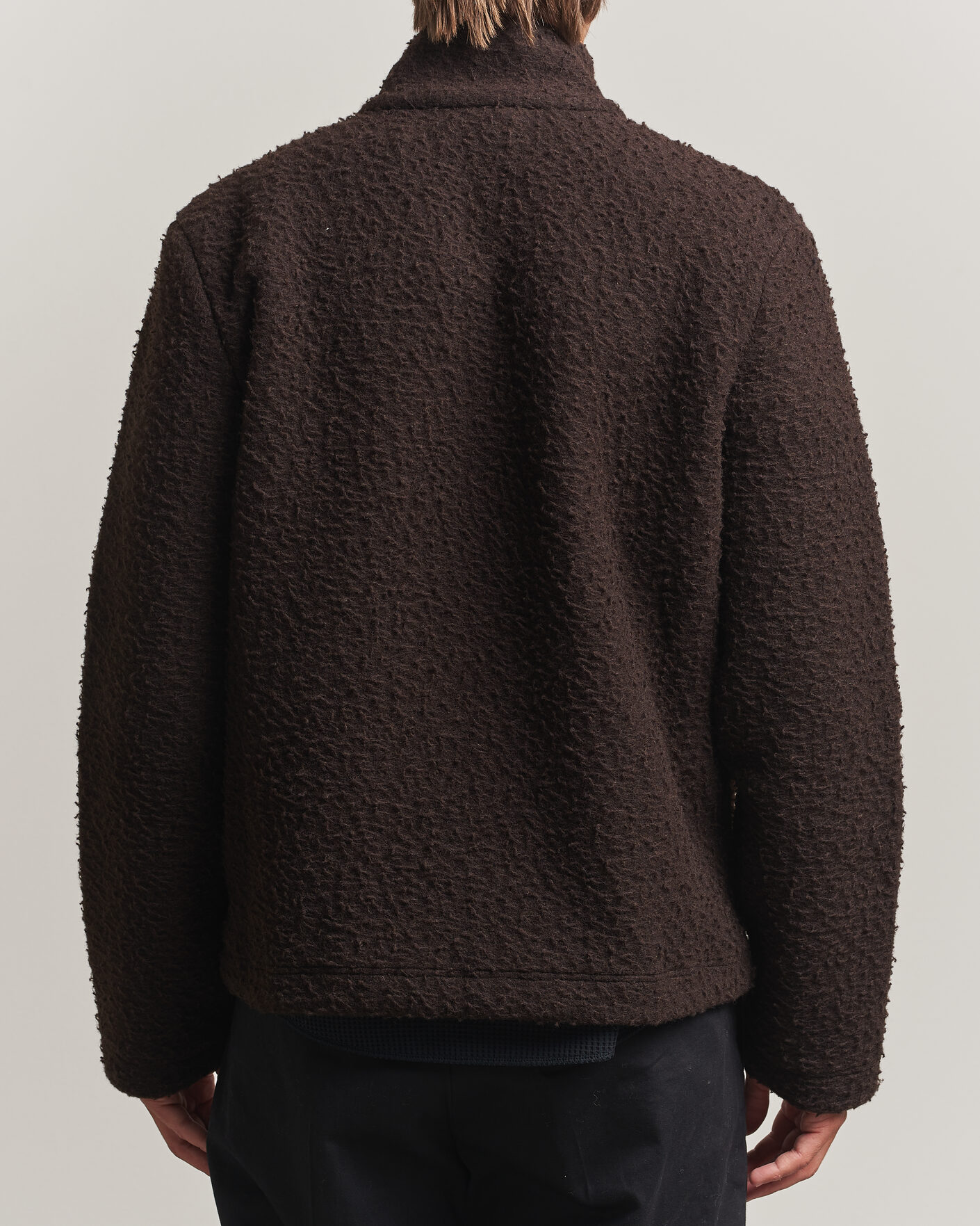 Herren | Pullover | Moncler | Half Zip Fleece Sweater Dark Brown
