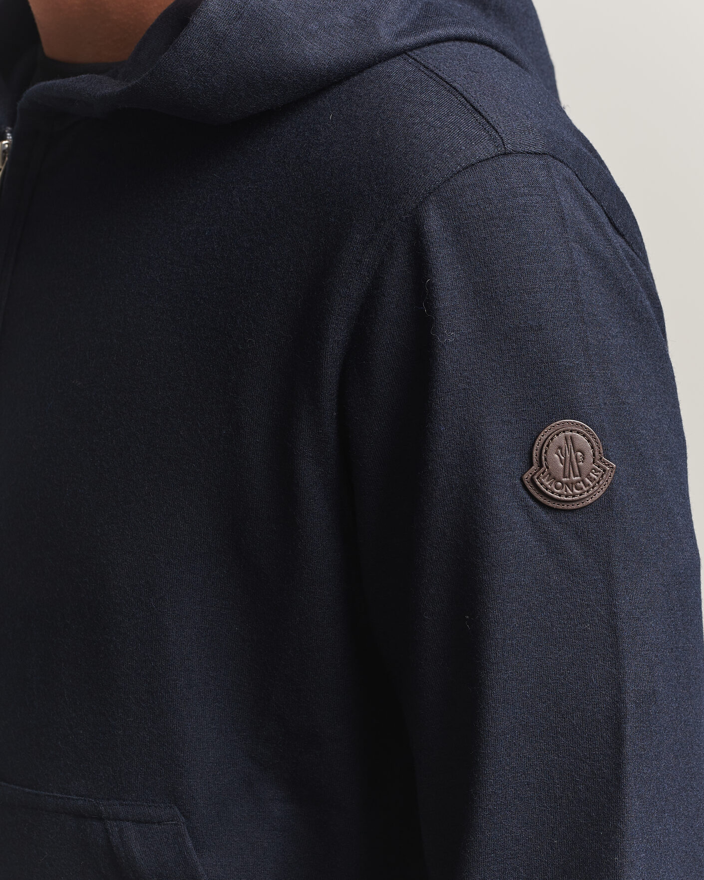 Herren | Pullover | Moncler | Full Zip Flannel Hoodie Navy