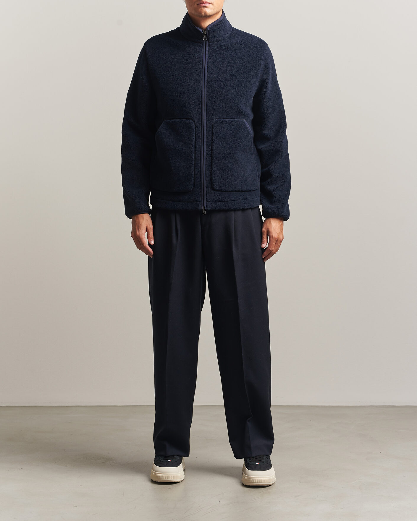 Herren | Pullover | Moncler | Full Zip Fleece  Navy