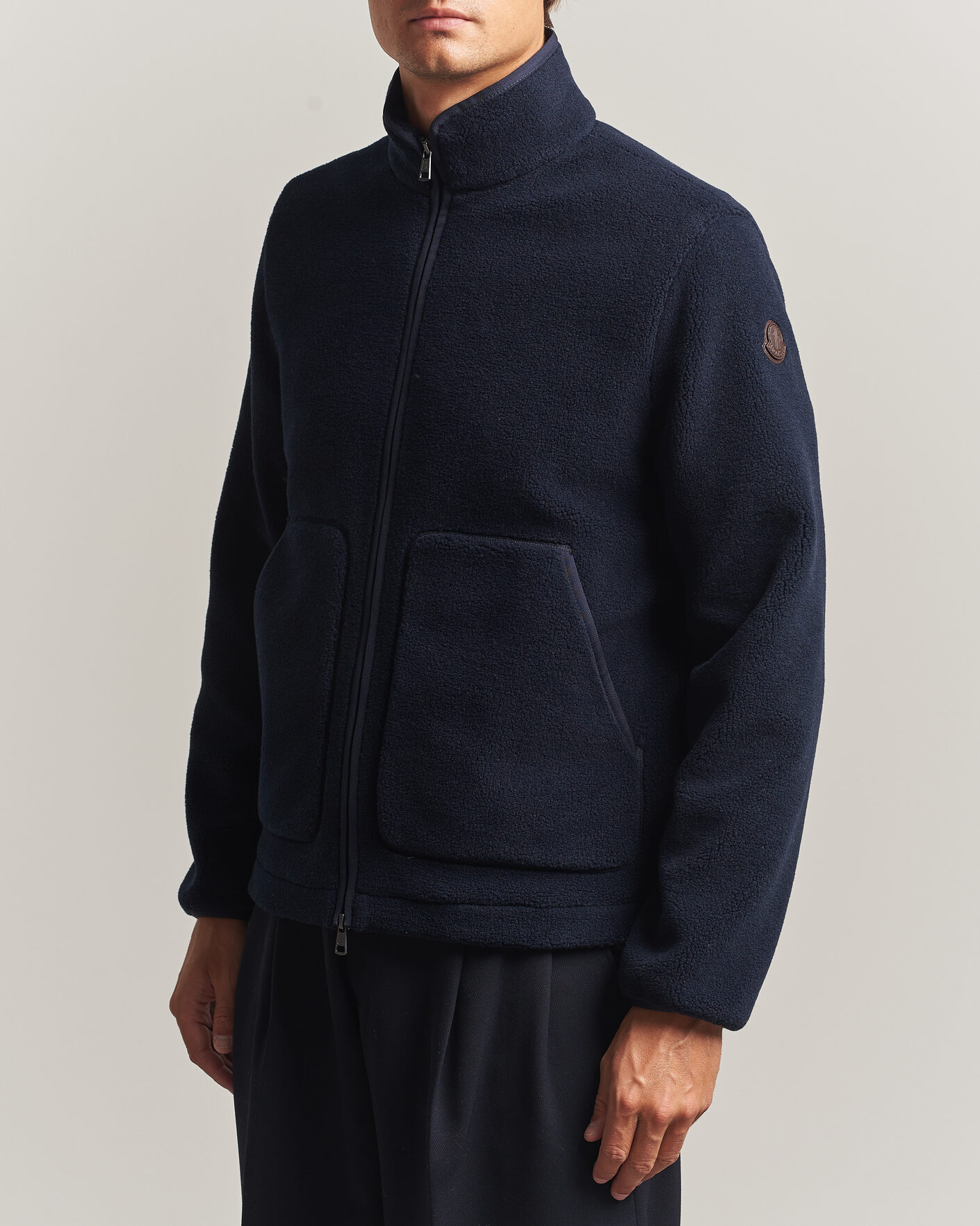 Herren | Pullover | Moncler | Full Zip Fleece  Navy