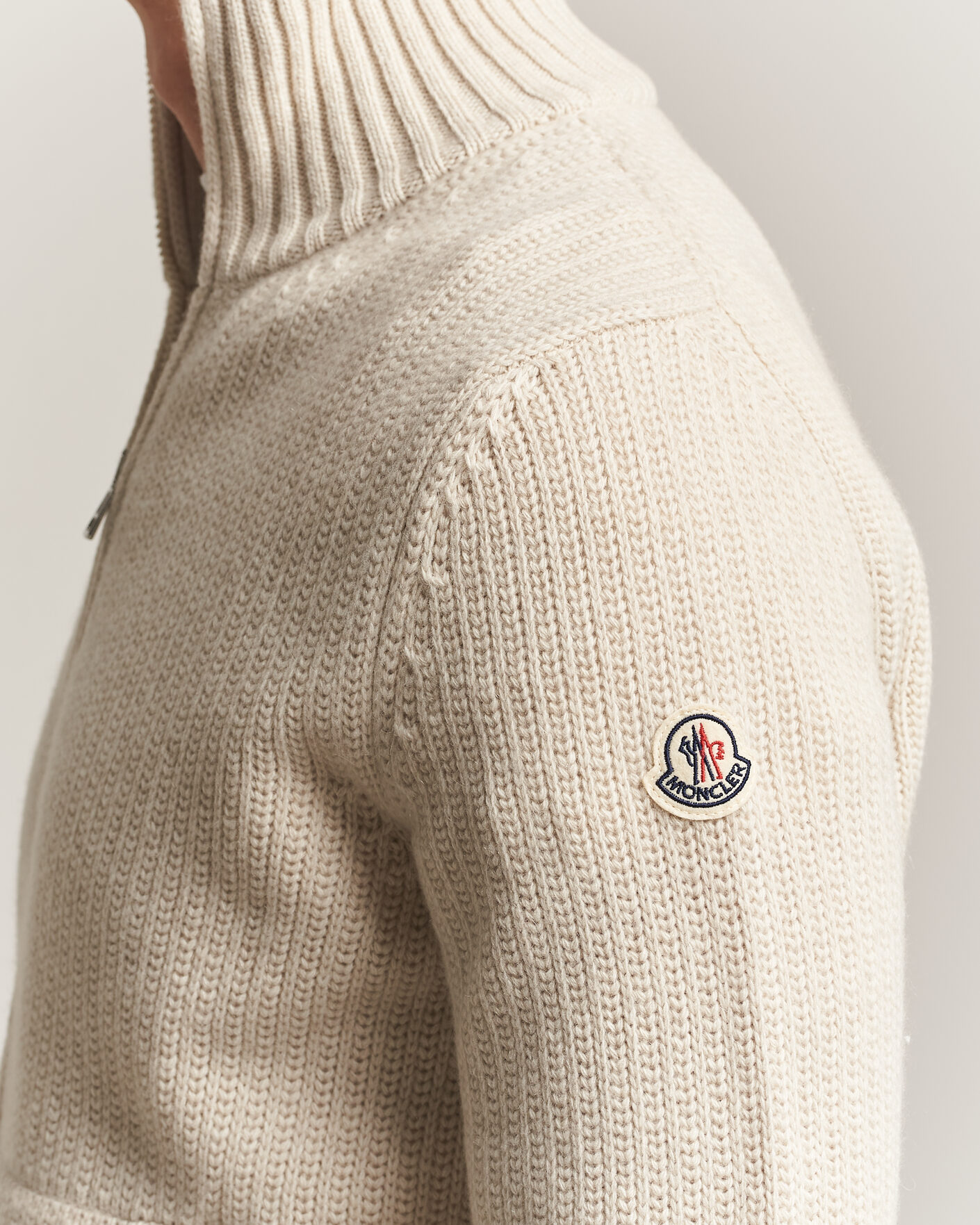 Herren | Pullover | Moncler | Full Zip Cardigan Light Beige