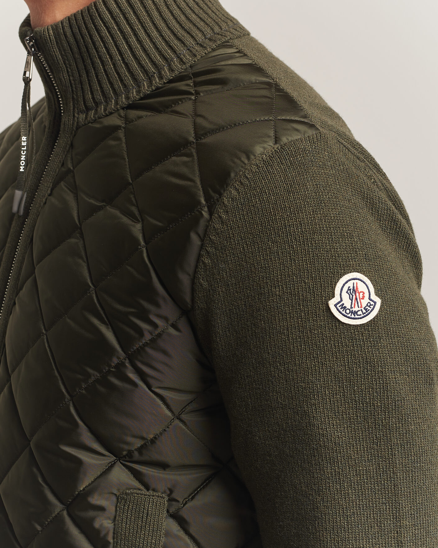 Herren | Jacken | Moncler | Quilted Hybrid Jacket Dark Green