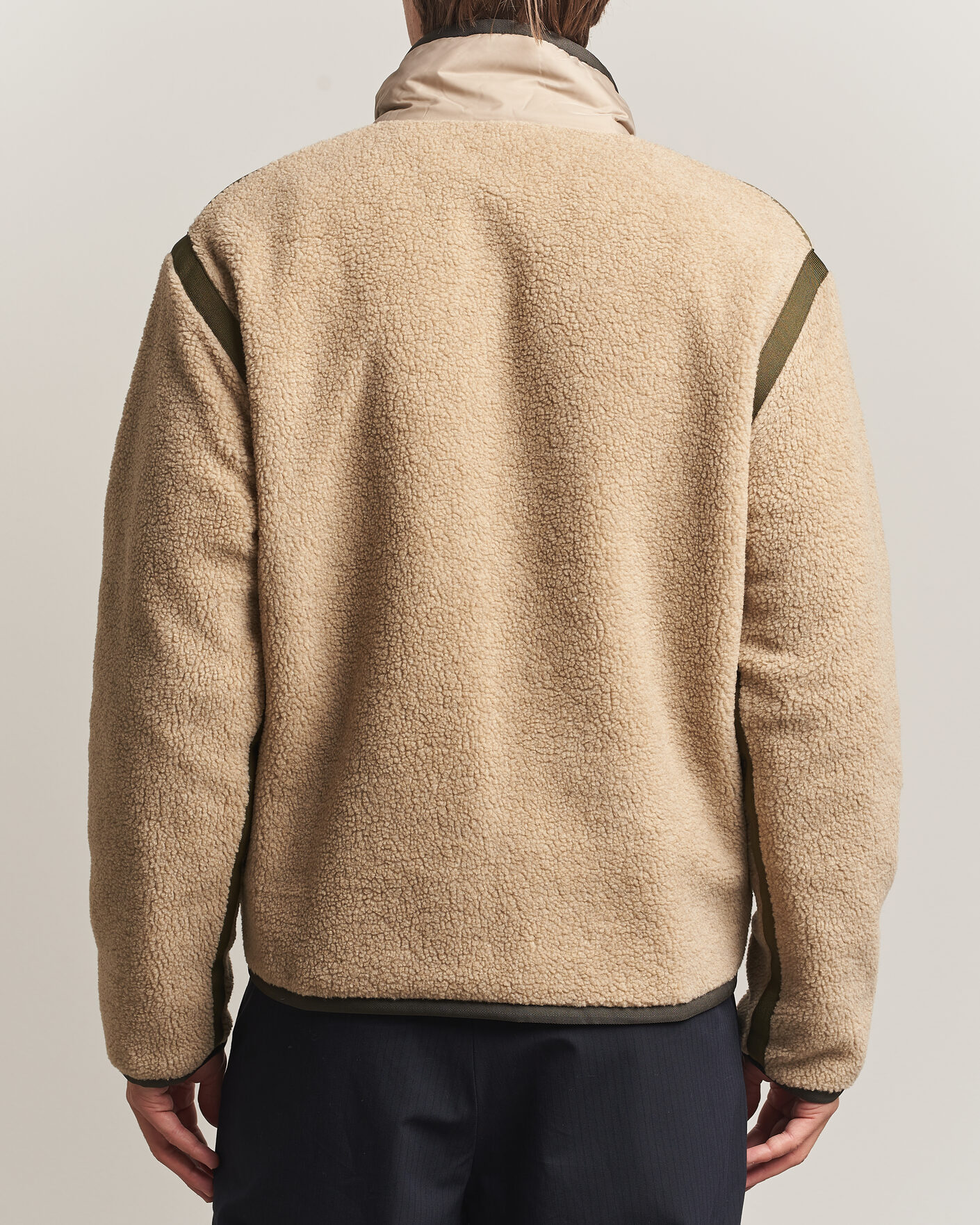 Herren | Pullover | Moncler Grenoble | Sherpa Zip Cardigan Beige/Green